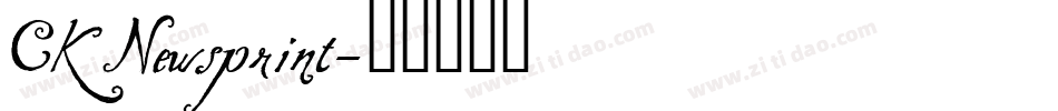 CK Newsprint字体转换